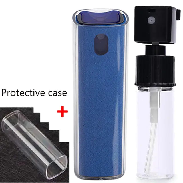 2in1 Screen Cleaner Spray Bottle Set - Prestige Home Co Blue with case