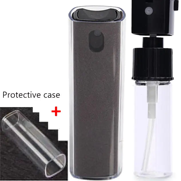 2in1 Screen Cleaner Spray Bottle Set - Prestige Home Co Dark Grey with case