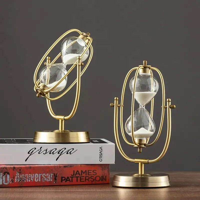 360° Rotating Metal Sand Hourglass - Prestige Home Co